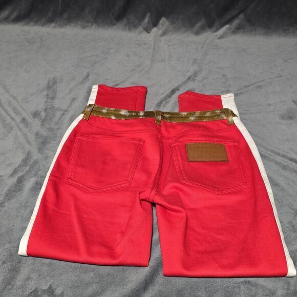 Burberry Runway Fawn Print Two-tone Slim Fit Pants, Sz W 26, Pre-owned - Picture 13 of 16